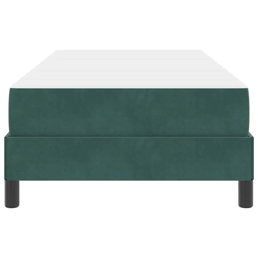 Letto a molle con materasso Verde Scuro 90 x 190 cm Tessuto