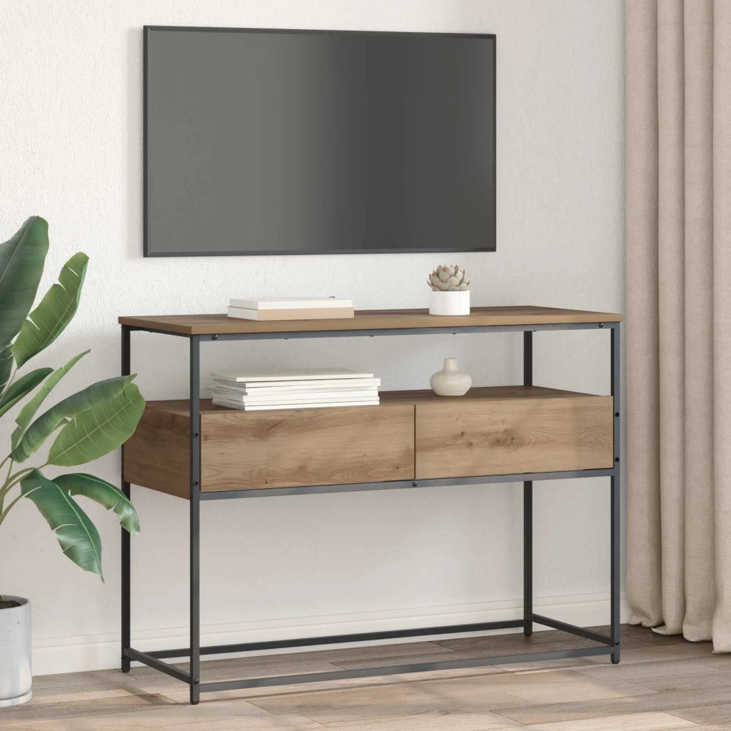 Table console Chêne artisanal 100 x 40 x 75 cm