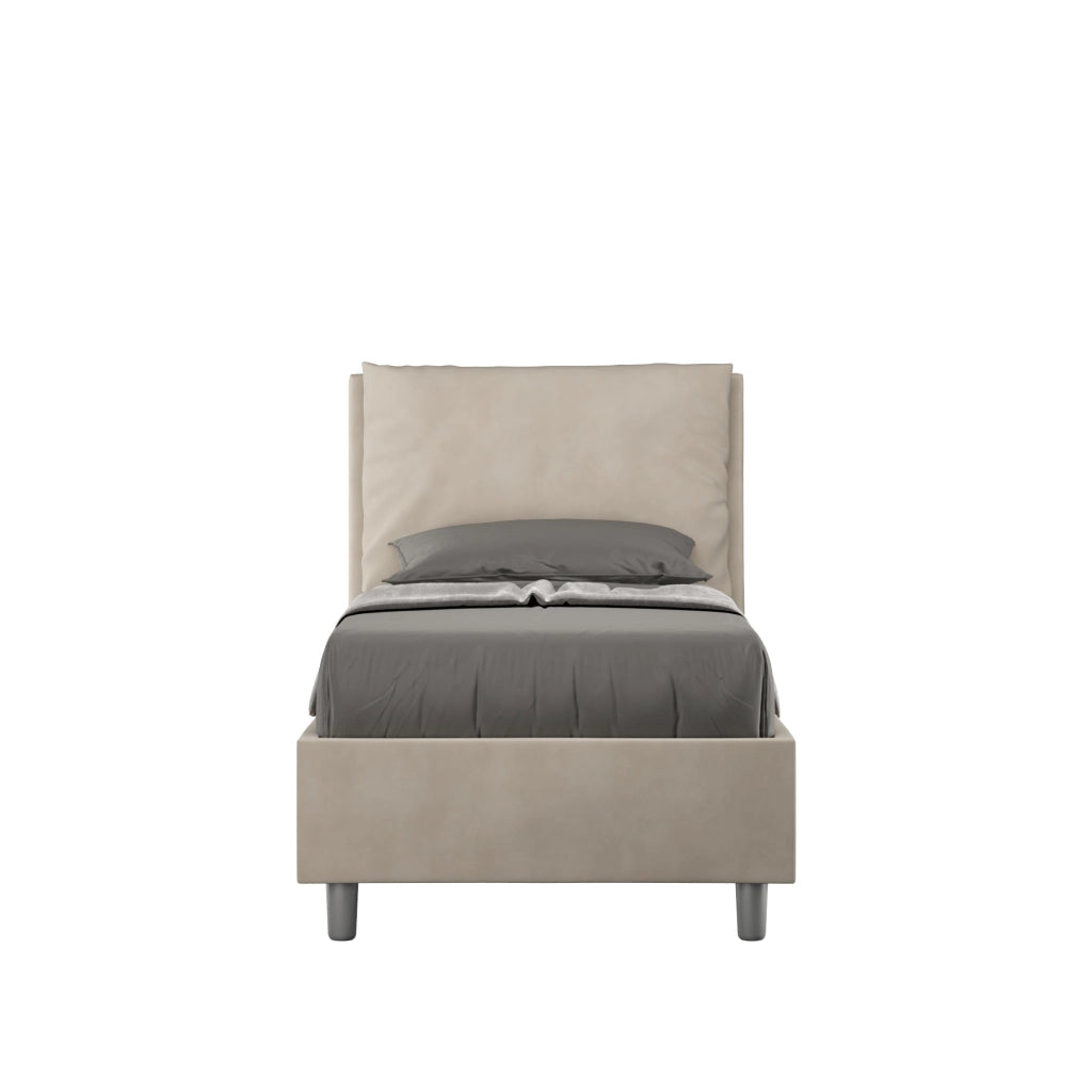 Letto Singolo 100x200 cm con Rete Antea Sabbia