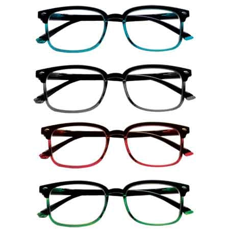 OCCHIALI DA VISTA GRADUATI 'KIT HAWAII' +1,5 nero-rosso - CHARRO