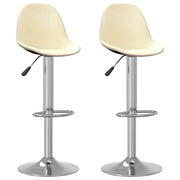 Sgabelli da Bar 2 pz Crema in Tessuto 333383