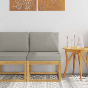 Set di divani da esterno-Sofa da giardino Bianco e Grigio Chiaro 59 x 63 x 73 cm