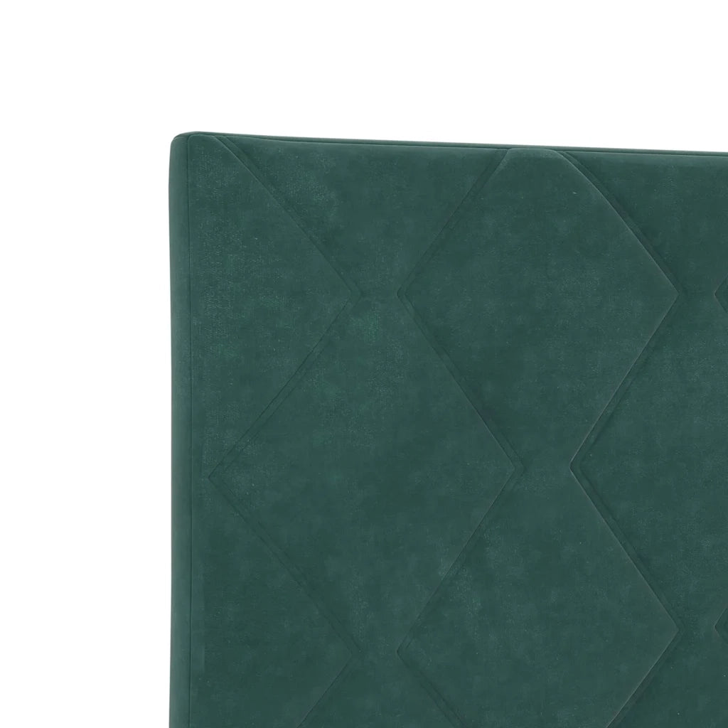 Testiera | Testata LED Verde Scuro 144 cm Velluto