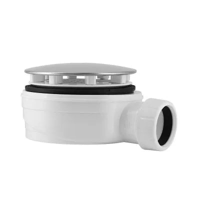 Piletta di scarico sifonata extra slim H51 D90 cm con griglia in acciaio inox