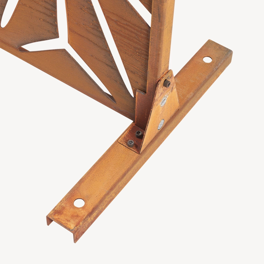 Pannello Divisorio Kilsturd in Acciaio Corten a Motivo Decorativo 180x90 cm - Marrone Ossidato casa.pro