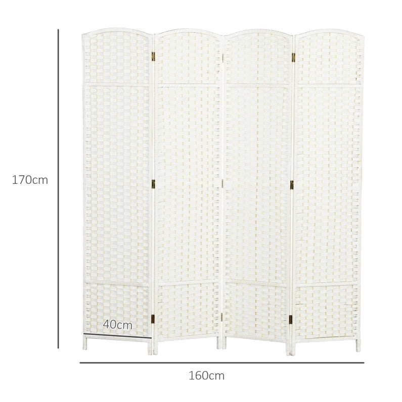 PARAVENTO Pieghevole 160x170 cm Legno Bianco