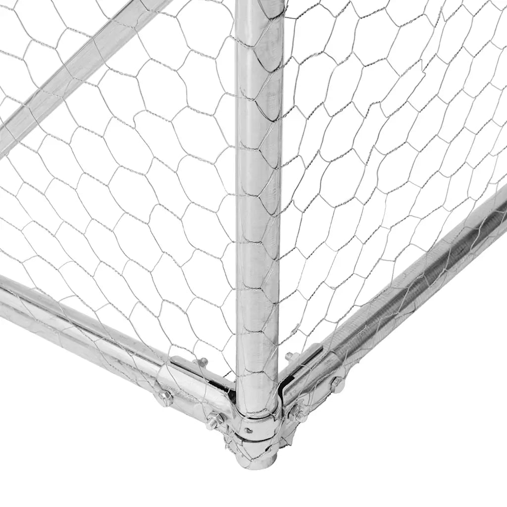Cuccia per Cani da Esterno con Recinto 5x2x1,5m Acciaio Zincato 3329236