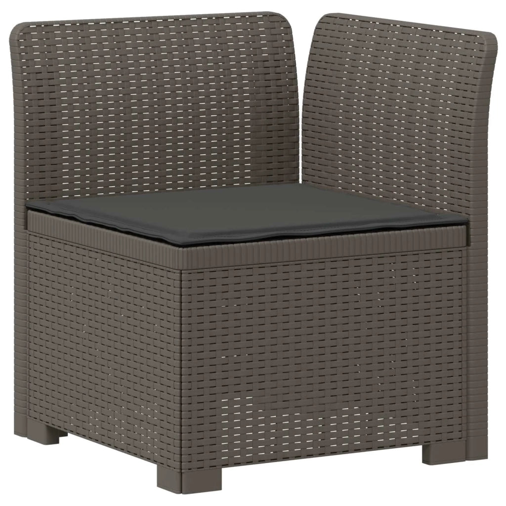 Divano da Giardino 5 Posti con Cuscini Stile Rattan PP 3444047