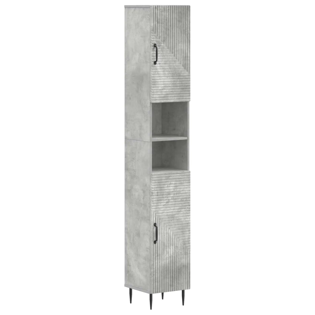 Set di Mobili da Bagno da 4 Pezzi HAARLEM Grigio Cemento 3417939