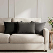 Cuscino con cuscino HEERLEN 6 pz Nero Tessuto 924936