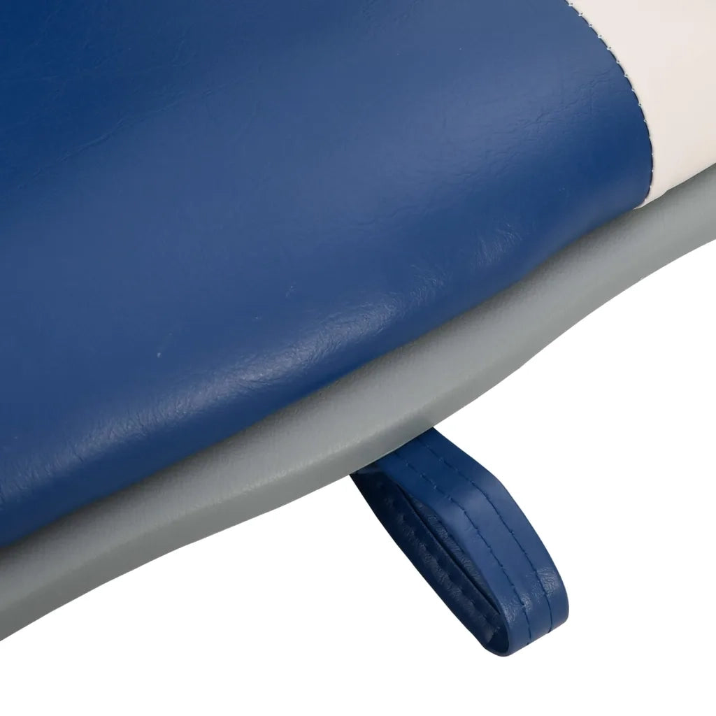 Set Sedile per Barca Pieghevole 2pz Blu e Bianco 48x51x41 cm 3284279