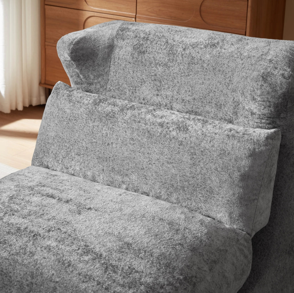 Seduta combinabile grigia in schiuma dal design unico