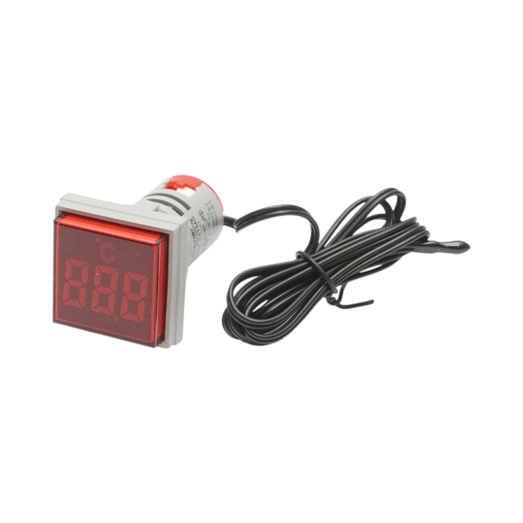 Indicatore digitale di temperatura con sonda LED rossa 220V/380V AC Ø 22mm Breckner Germany
