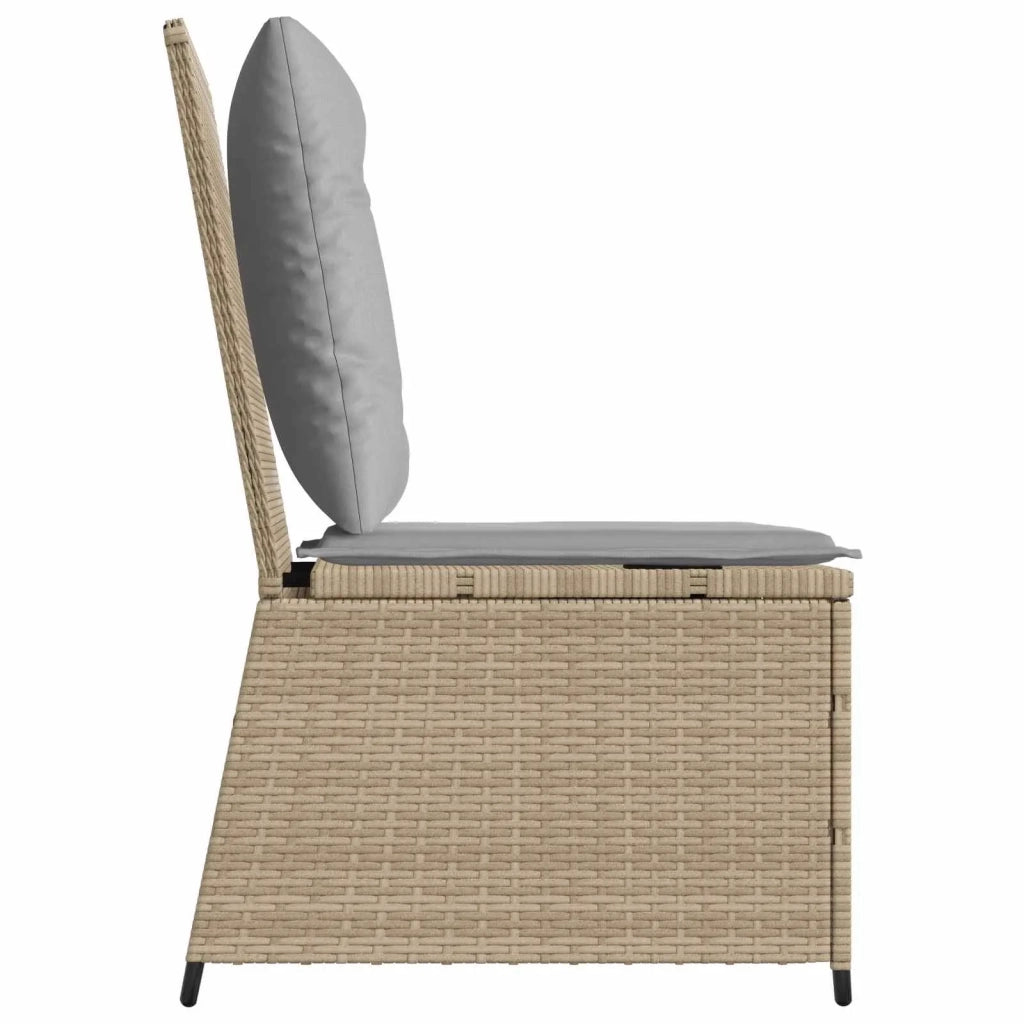 Divano da giardino Beige e grigio polyrattan 3394479