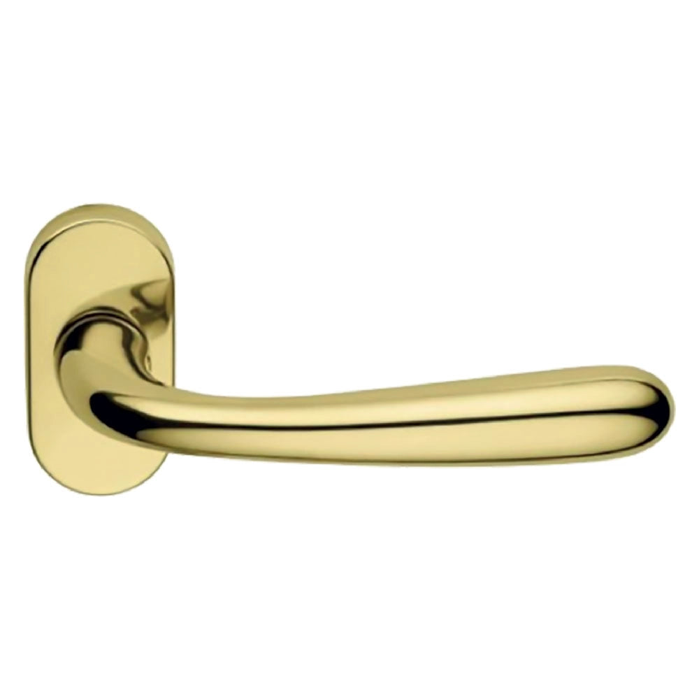 MANIGLIA PORTA BLINDATA ROSETTA OVALE 'GOCCIA' Sx - lucido verniciato  - FORME