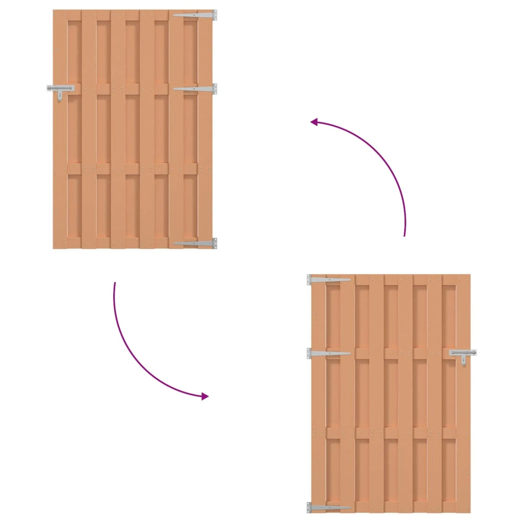 Cancello da giardino 100 x 150 cm WPC e Alluminio Marrone 42039051