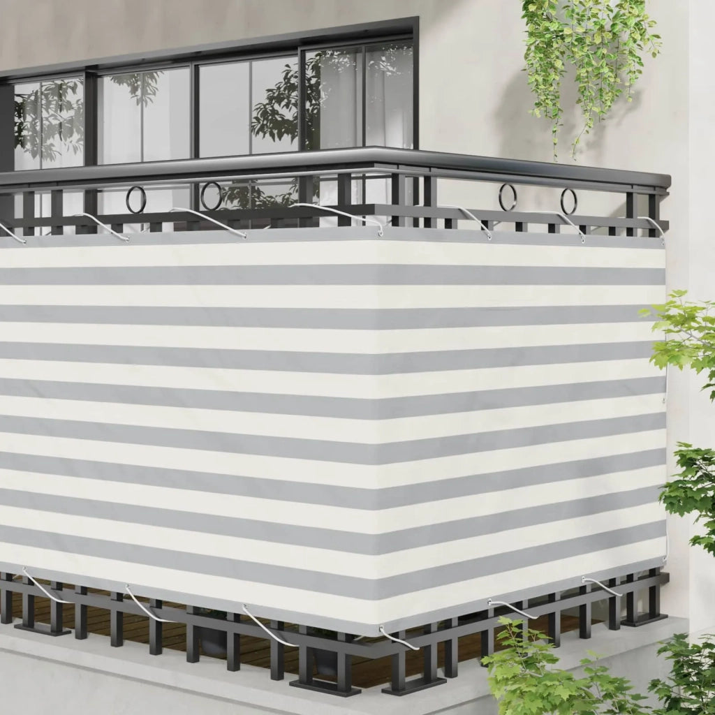 Schermo da balcone | Paravento da Balcone Grigio chiaro e bianco 120 x 300 cm