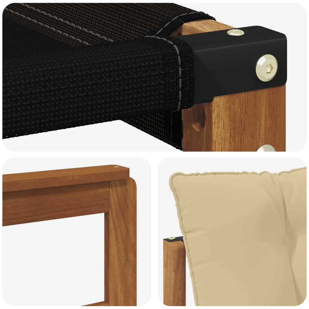 Set di divani da esterno con cuscino 7 pcs Naturale e Beige 3368876