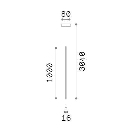 Lampada A Sospensione Collezione LOOK LED 3.5W Luce Naturale Nero Ideal Lux