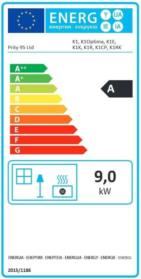 Stufa a Legno modello da 8 KW K1 Optima
