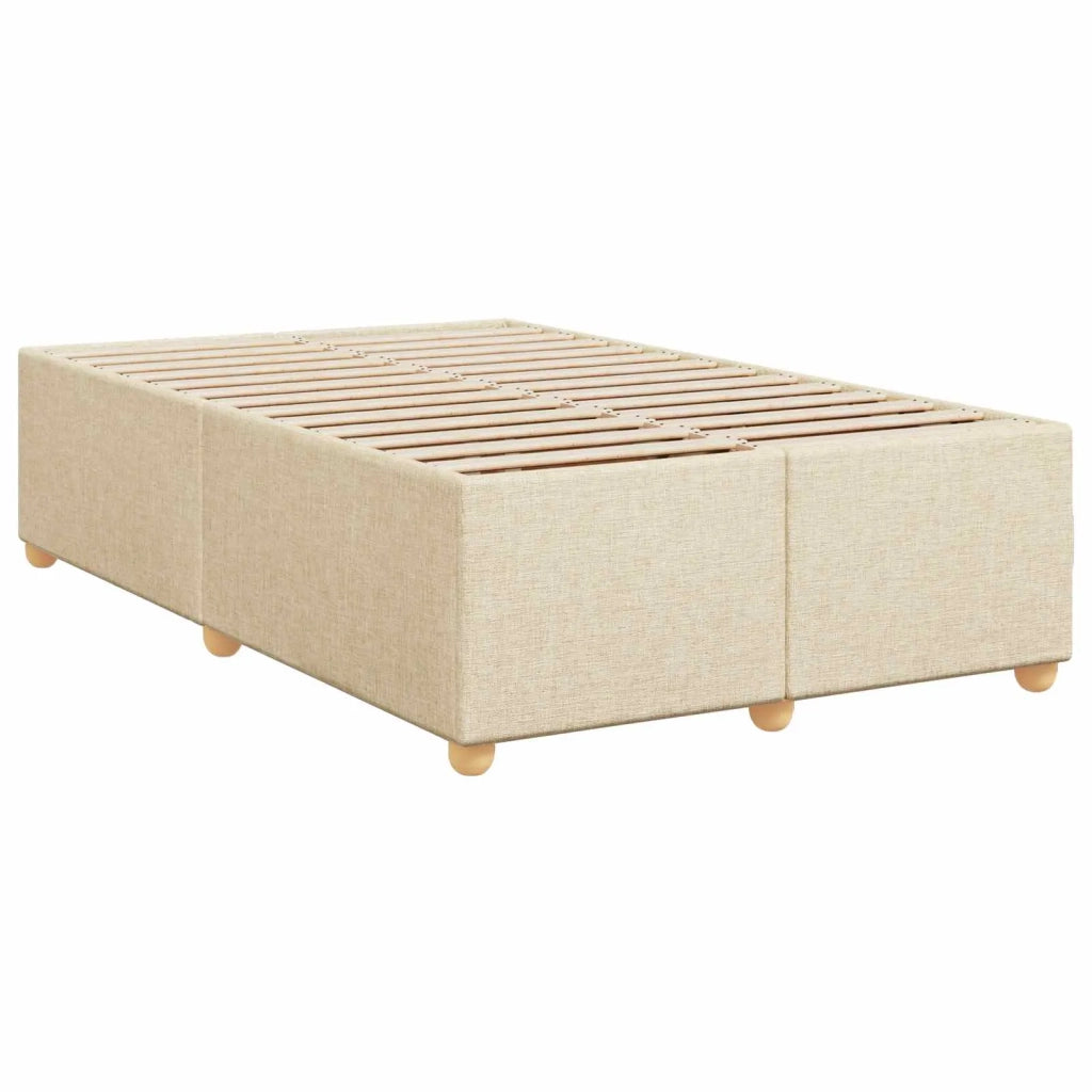 Letto box spring con materasso Crema 120 x 190 cm Tessuto 3455313
