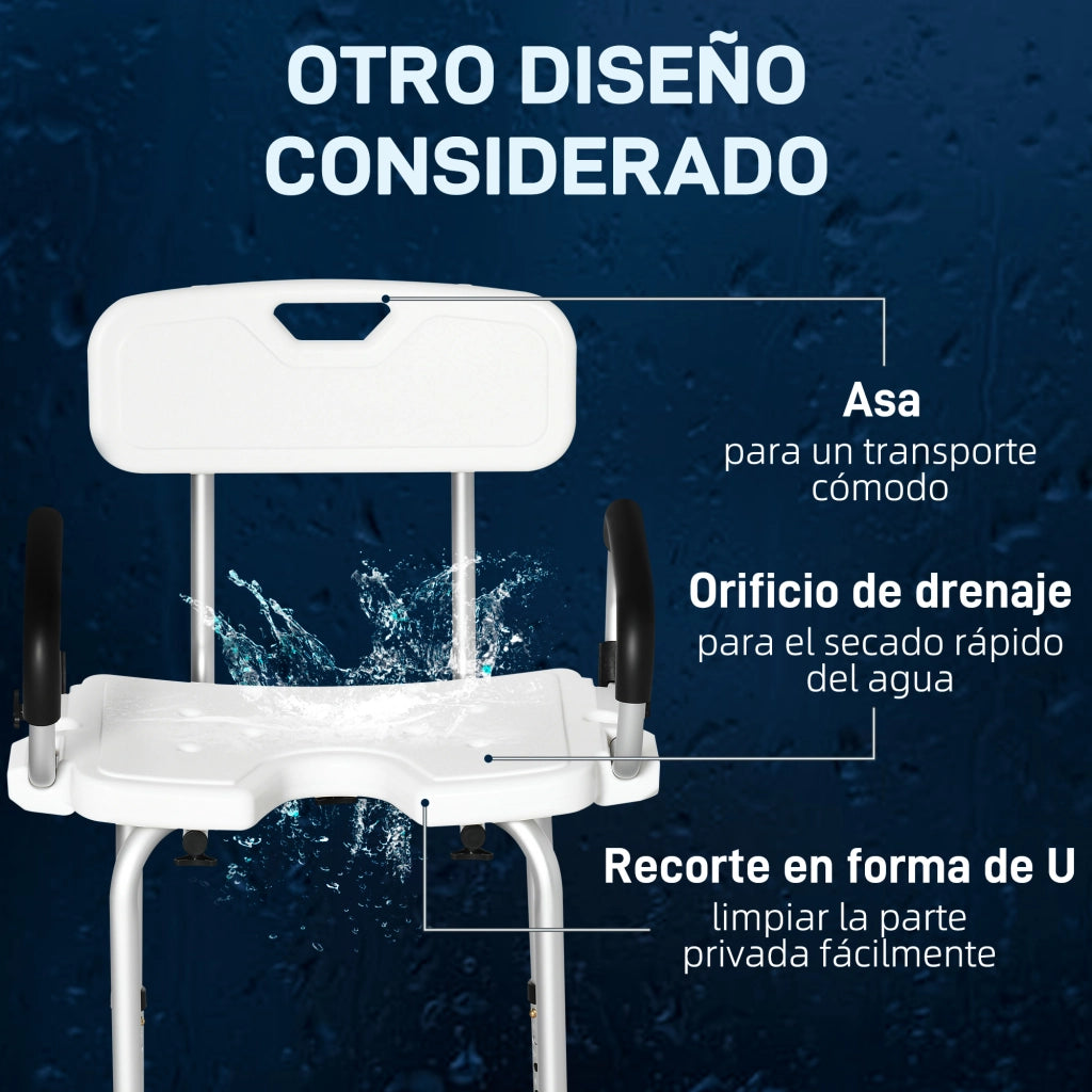 Sedia da Doccia con Braccioli ¨C Xylo ¨C Altezza Regolabile Antiscivolo