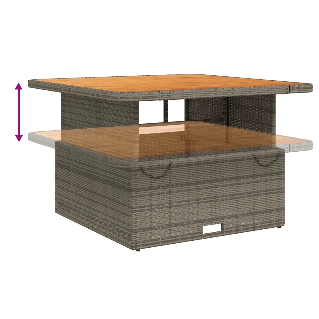 Set Divano da Giardino 2 pz con Cuscini Grigio in Polyrattan