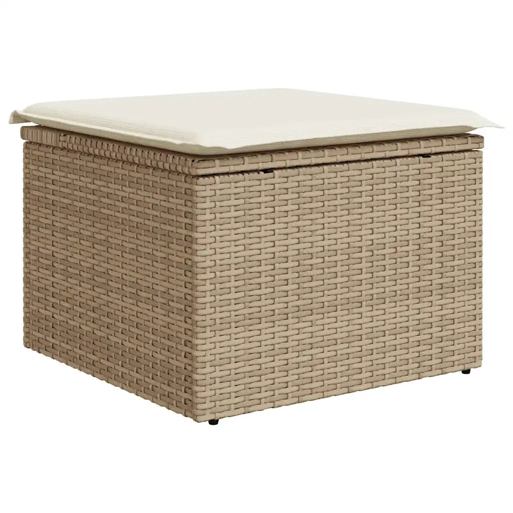 Set Divano da Giardino 6 pz con Cuscini Beige in Polyrattan 3327250