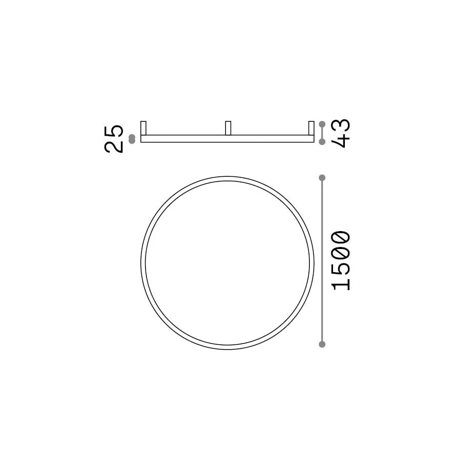 Plafoniera Oracle 81W Luce Naturale 4000K Finitura Bianco Ideal Lux