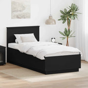Struttura del letto Nero 90 x 200 cm Legno multistrato