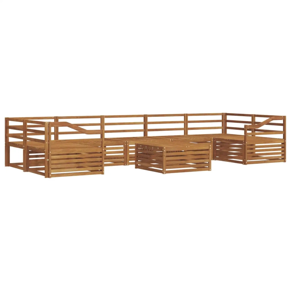 Set di divani da esterno 8 pz Naturale Legno di Acacia Massello 3373194