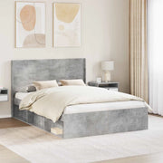 Testiera Letto Grigio Cemento Legno ingegnerizzato 889588