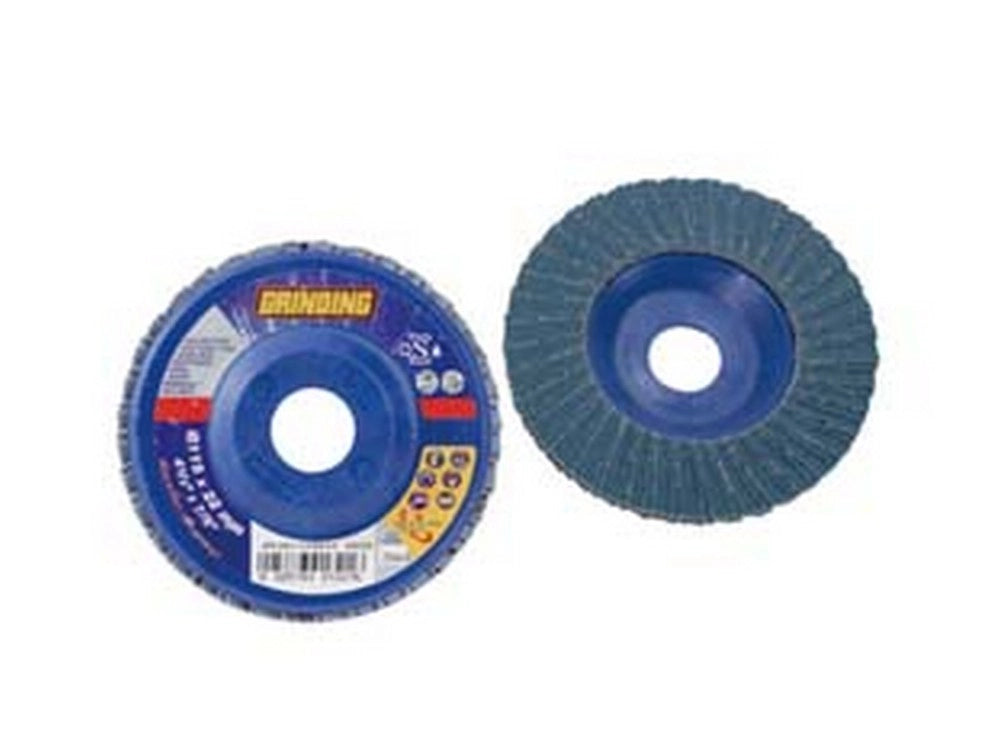 10pz dischi lamellari da sgrosso allo zirconio - ø mm.115 foro 22,2 grana 60 cod:ferx.fer93101