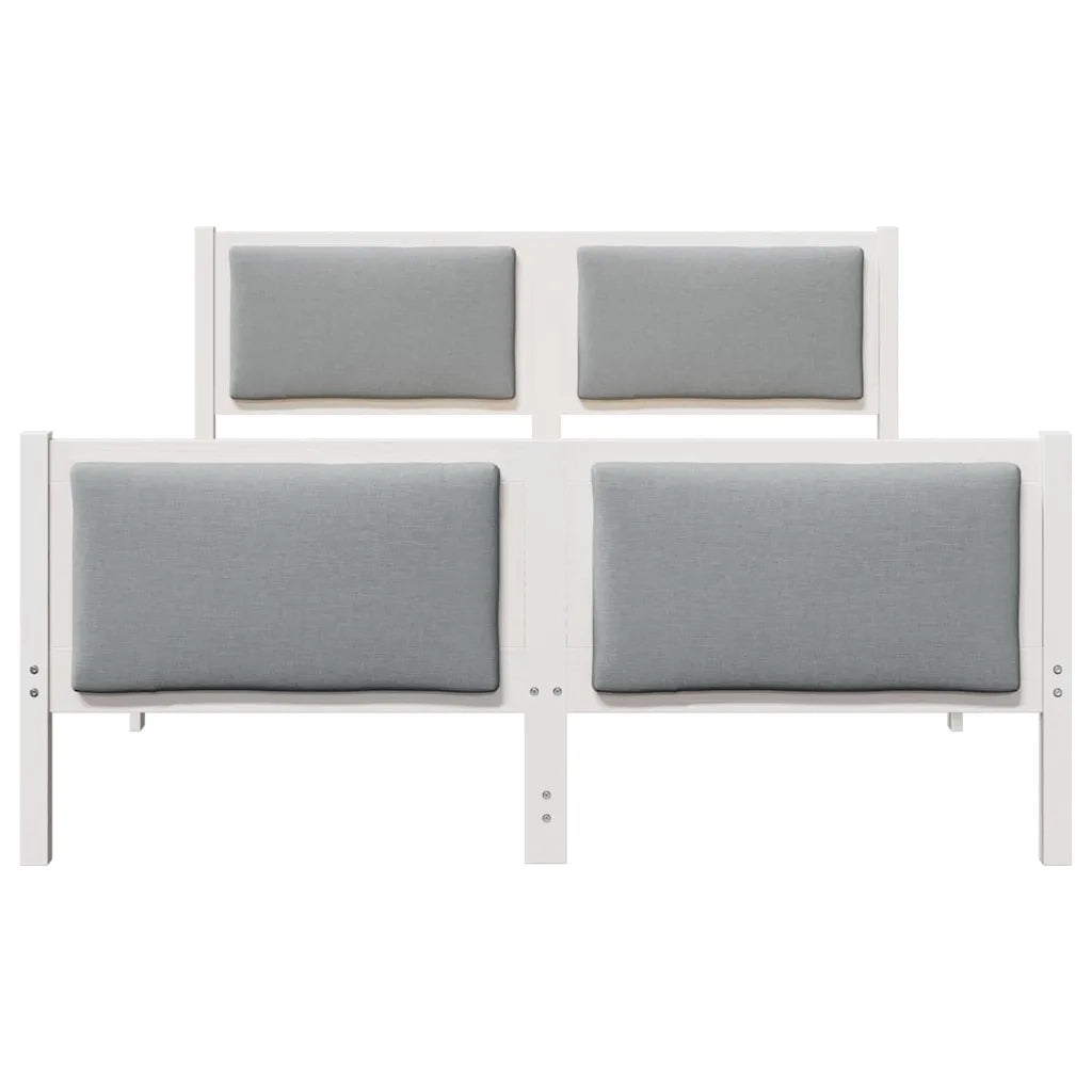 Letto matrimoniale | Letto per adulti | Struttura del letto Grigio chiaro 140 x 190 cm Tessuto