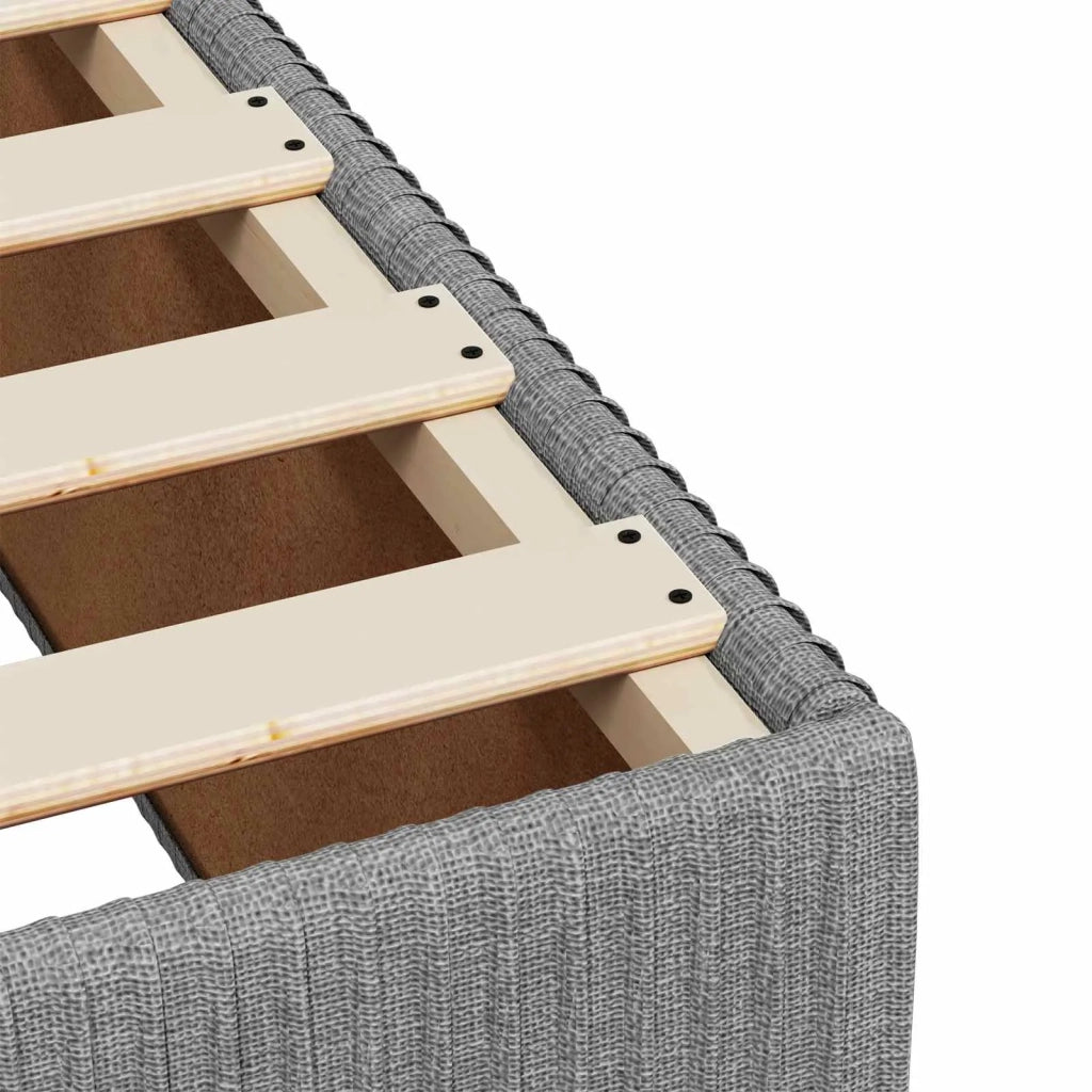 Letto box spring con materasso Grigio Chiaro 80 x 200 cm 3454270