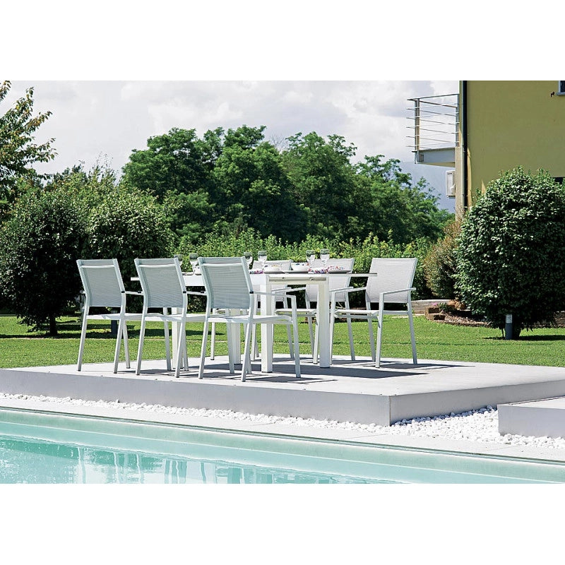 Sedia Zara Alluminio Bianco Text Grigio Chiaro Moia