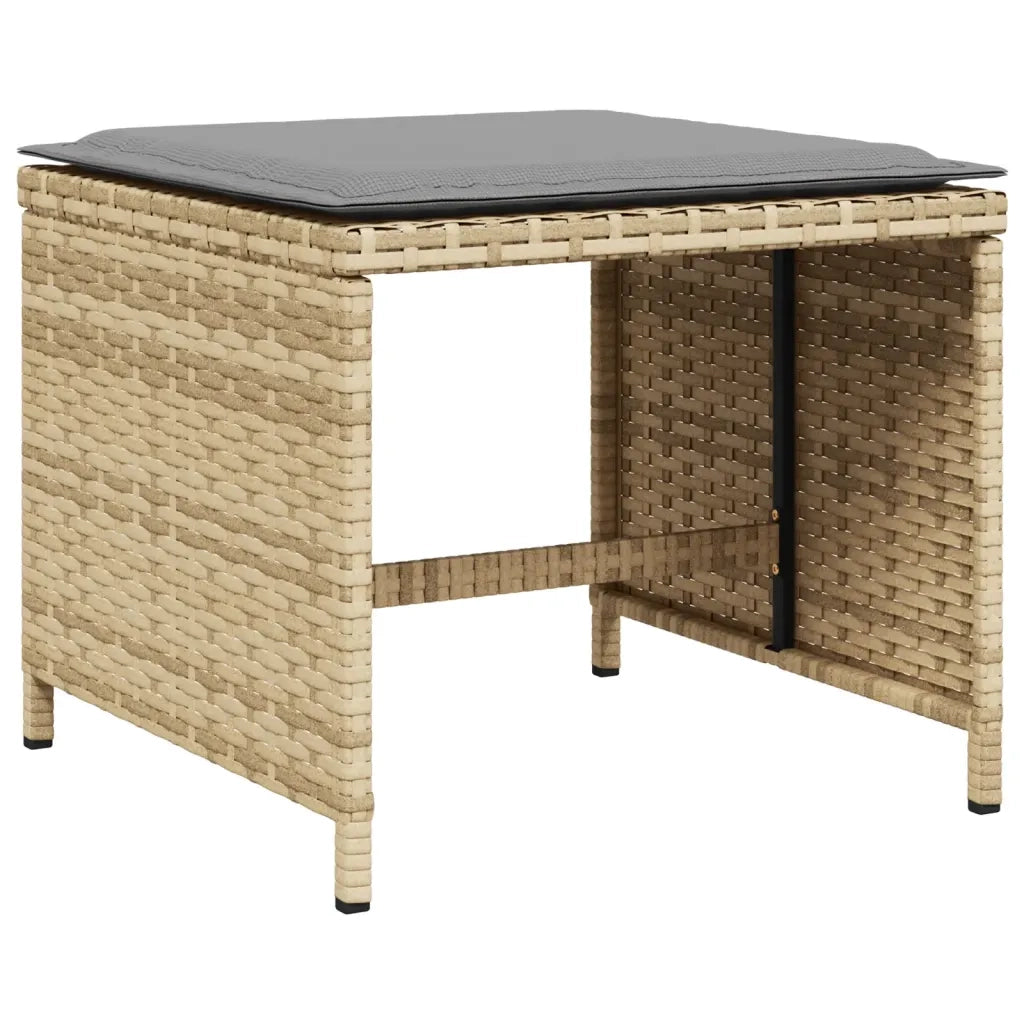 Set Pranzo da Giardino 11 pz con Cuscini Beige Misto Polyrattan 3277739