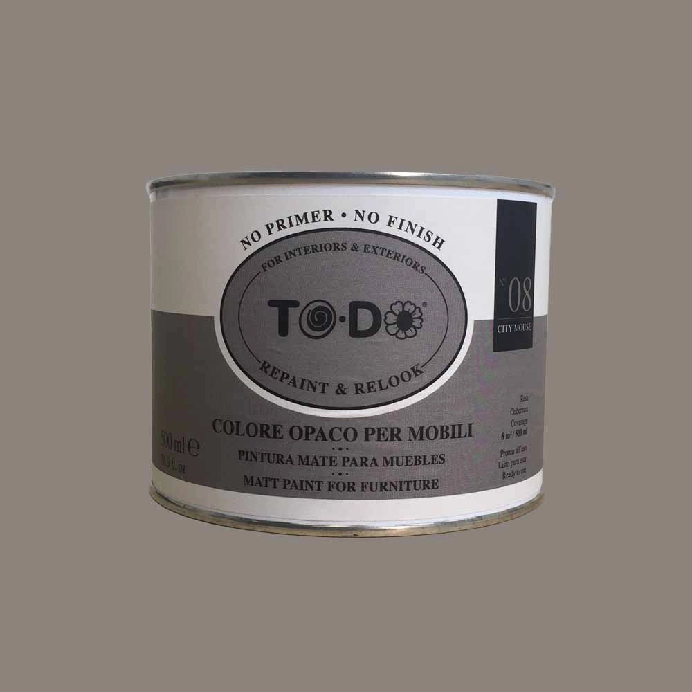 Colore Opaco per Mobili Fleur Interni ed Esterni 500 ml Colore: City Mouse
