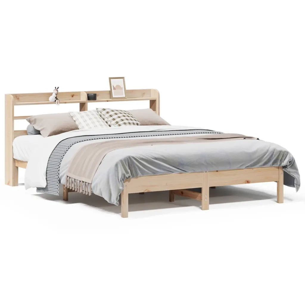 Letto senza Materasso-Struttura Letto 150x200 cm in Legno Massello di Pino 852373