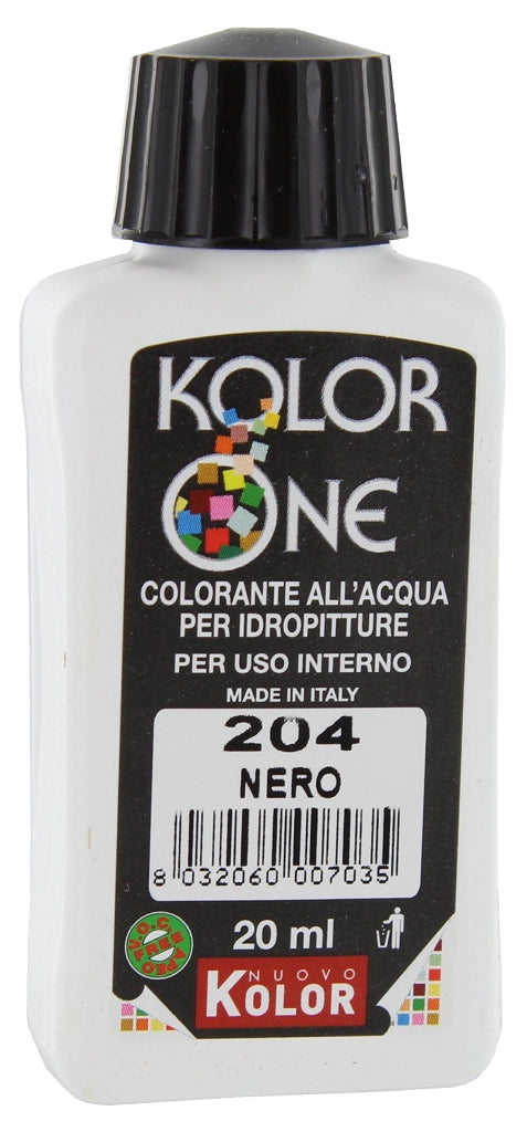 Colorante Acqua Kolorone 204 Nero 20 ml 12 Pezzi