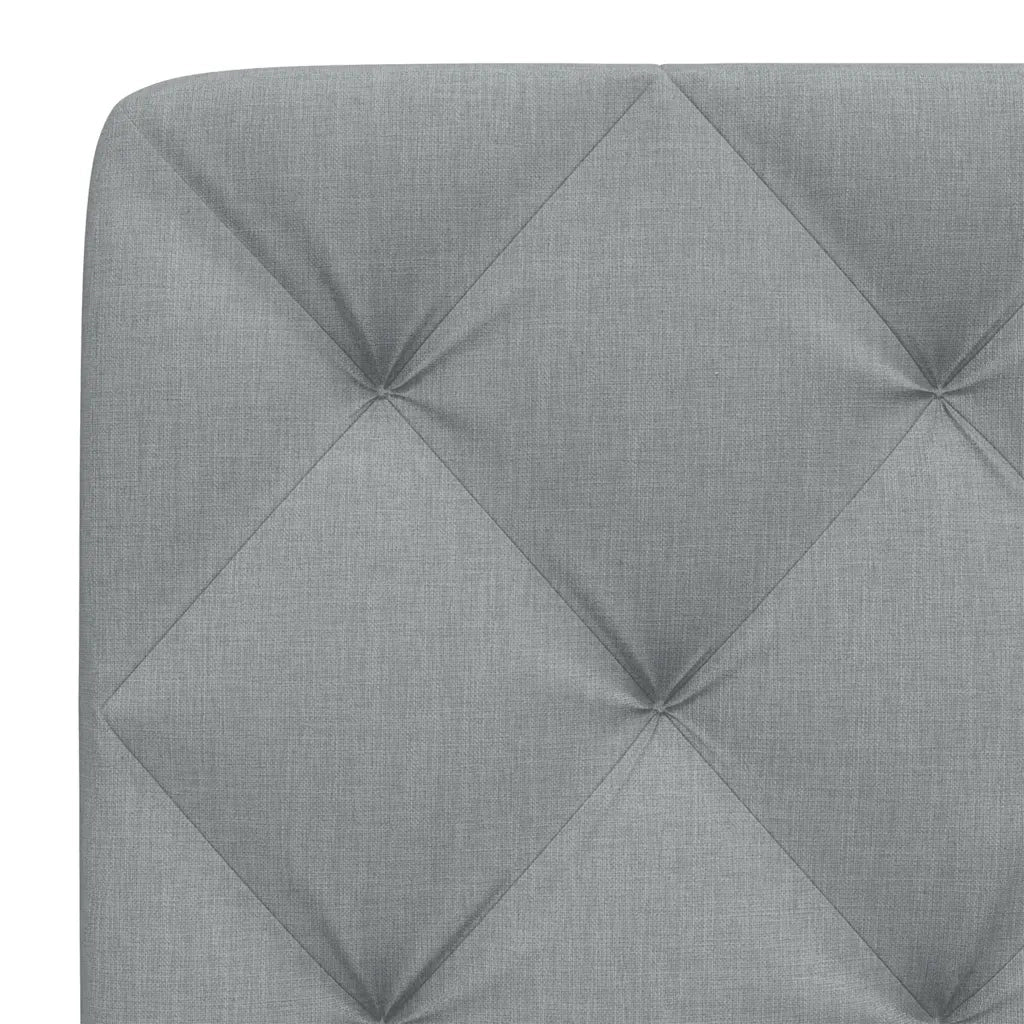 Coussin de tête de lit gris clair 90 cm tissu