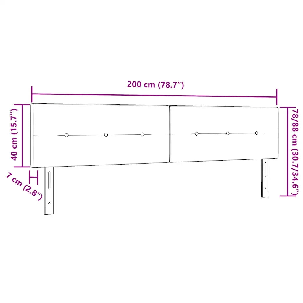 Testiera regolabile in altezza con testiera Nero 200 cm Tessuto 42007191
