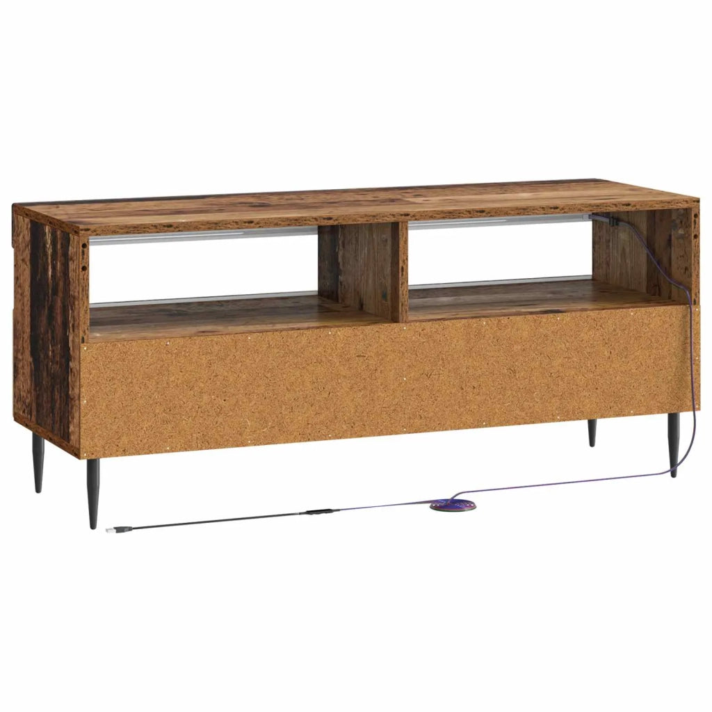 Mobile TV LED ZWOLLE 100 x 35 x 43 cm Legno antico 896553