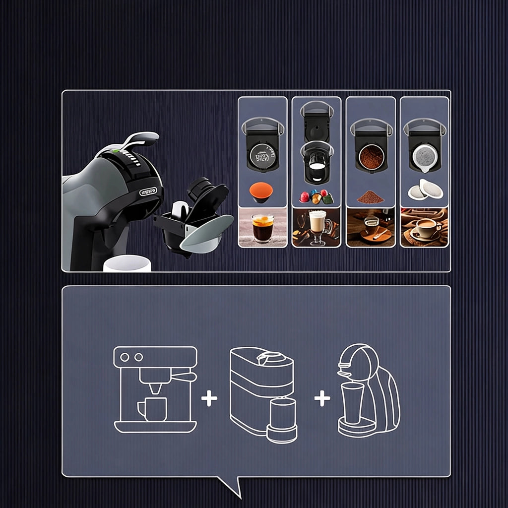 Macchina da Caffè HiBREW H17 4 in 1 20 Bar 1400 W Caldo/Freddo con Touch Screen e Serbatoio 1 L