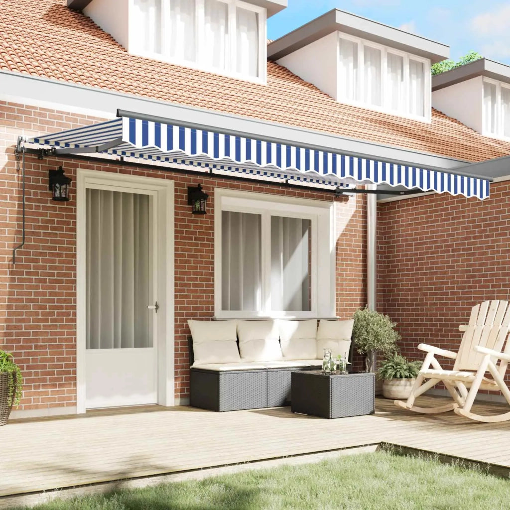 Tenda retrattile Blu 350 x 200 cm Tessuto 3329624