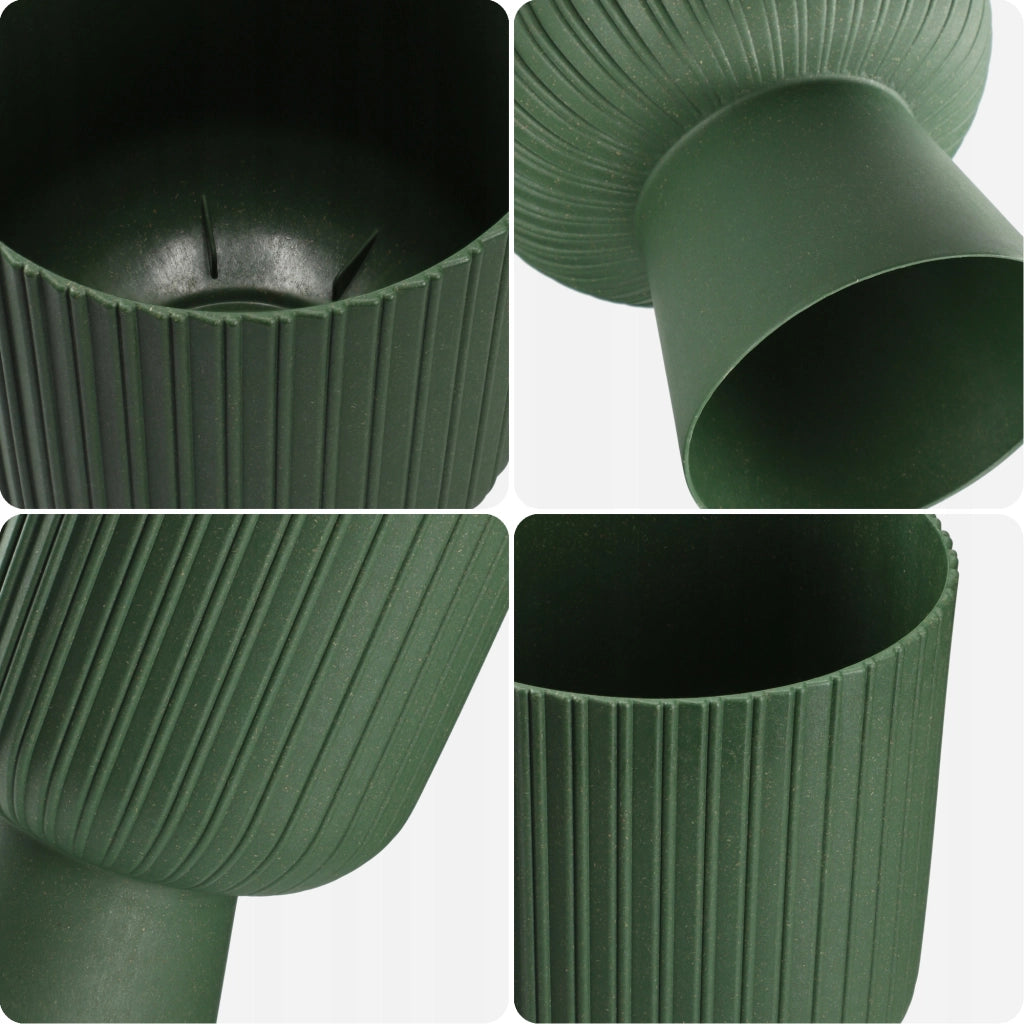 Vaso da fiori KADAX, vaso da fiori da giardino, copertura in plastica, 14 cm, supporto per fiori, verde