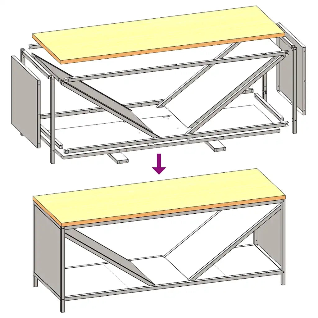 Rastrelliera per Legna da Ardere con Piano Bianca 100x40x60 cm 864256