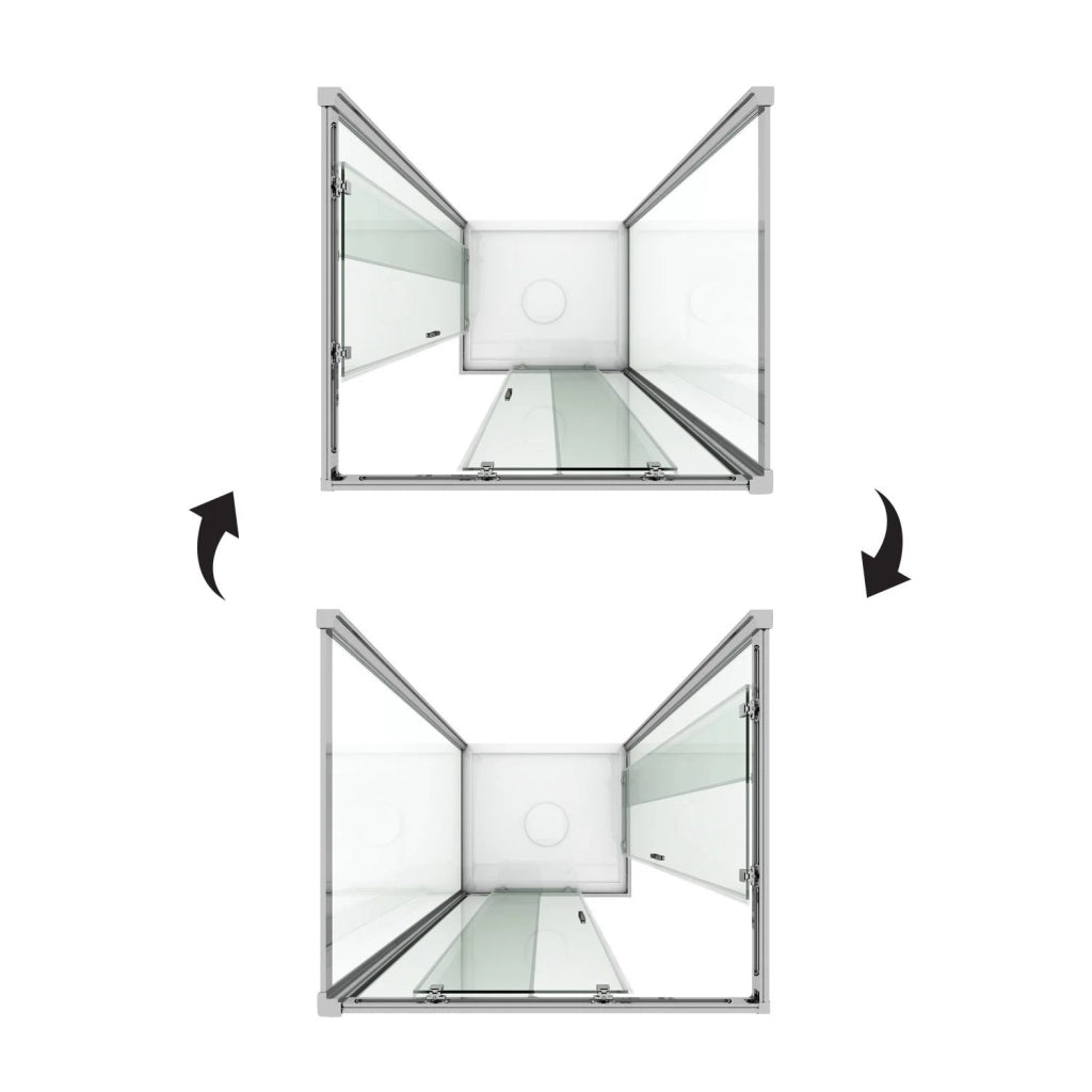 Box Doccia 3 lati 75x75x75 CM H198 stampato C mod. Evolution Trio