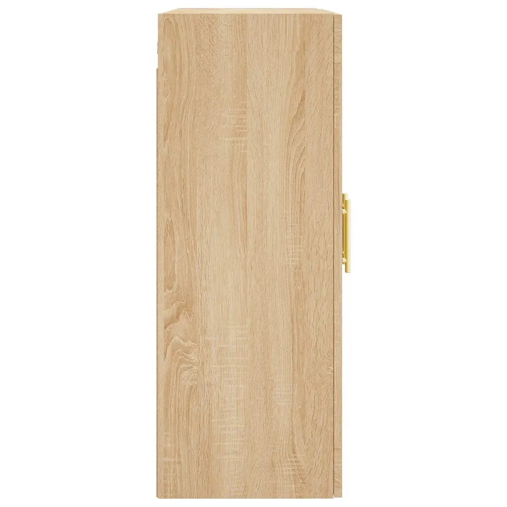 Elegante e pratico pensile da parete 69,5 x 34 x 90 cm design contemporaneo legno composito rovere Sonoma 02_0048619