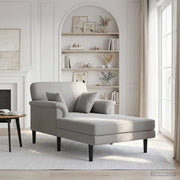 Chaise longue Grigio Chiaro Velluto 42048040